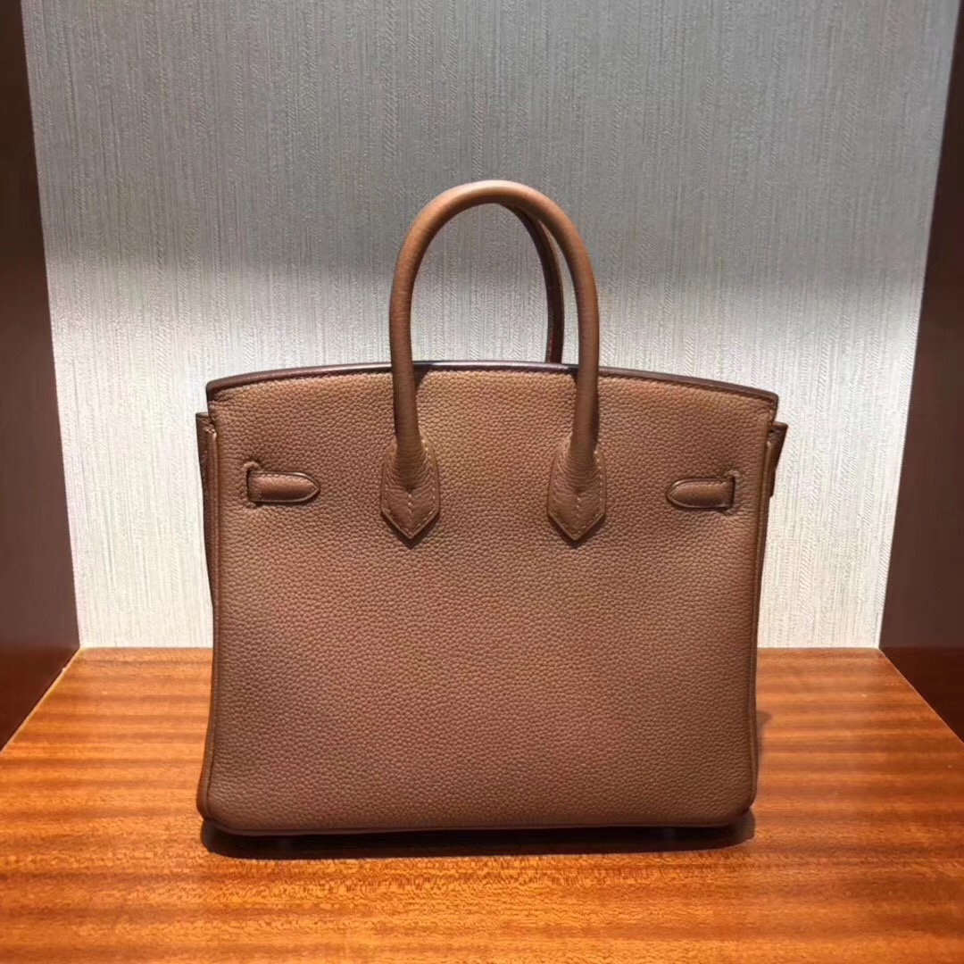 馬來西亞Malaysia HERMES Birkin 25 Bag CK37金棕色/雙杠9D琥珀黃 Togo皮