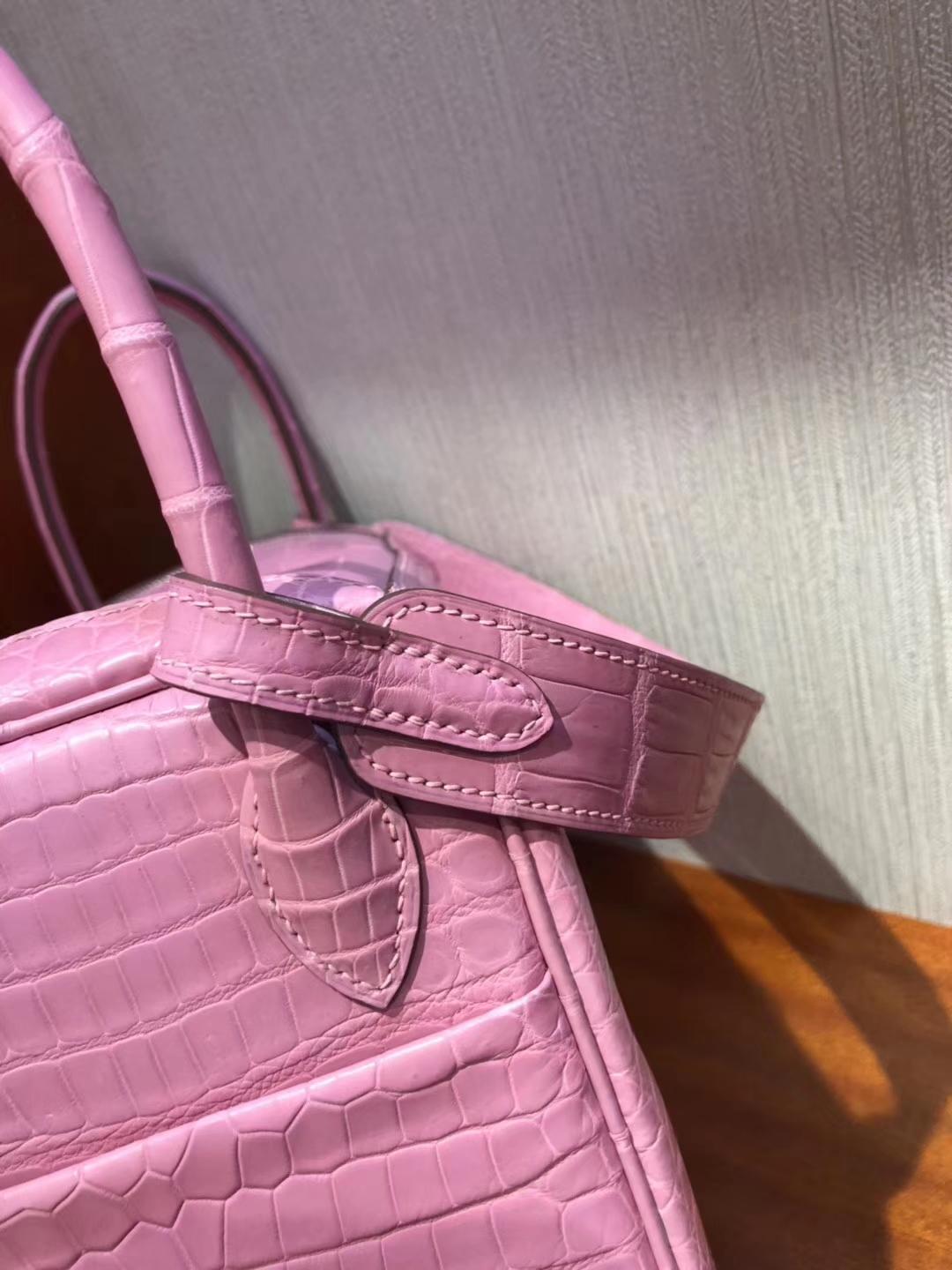 愛馬仕琳迪包官網價格 Hermes Lindy Bag 26 5P Pink 櫻花粉 霧面方塊鱷魚