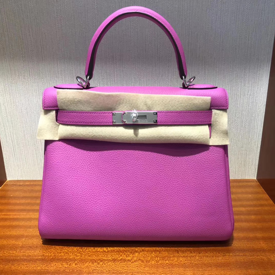 Taiwan Hermes Kelly bag 28cm 9I玉蘭粉Rose Magnolia Togo小牛皮