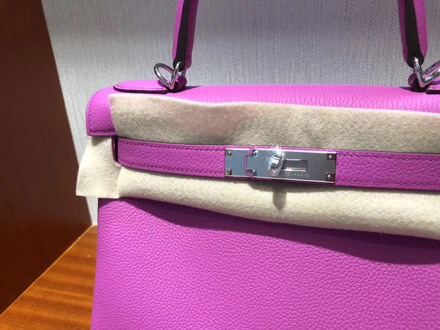 Taiwan Hermes Kelly bag 28cm 9I玉蘭粉Rose Magnolia Togo小牛皮