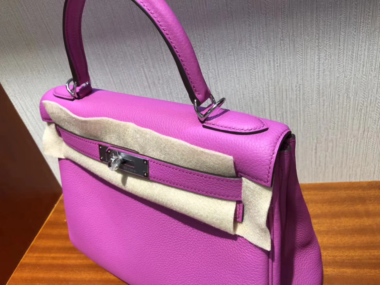 Taiwan Hermes Kelly bag 28cm 9I玉蘭粉Rose Magnolia Togo小牛皮