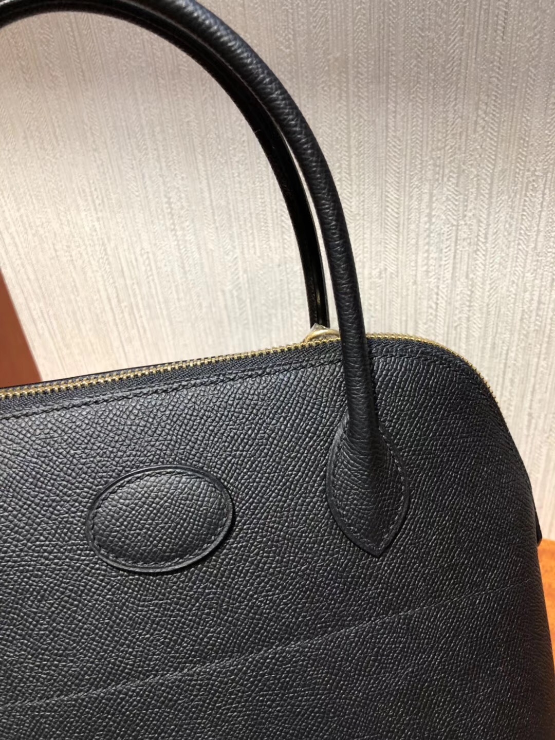 臺灣愛馬仕寶萊包Hermes bolide Handbags 27cm CK89黑色Epsom牛皮