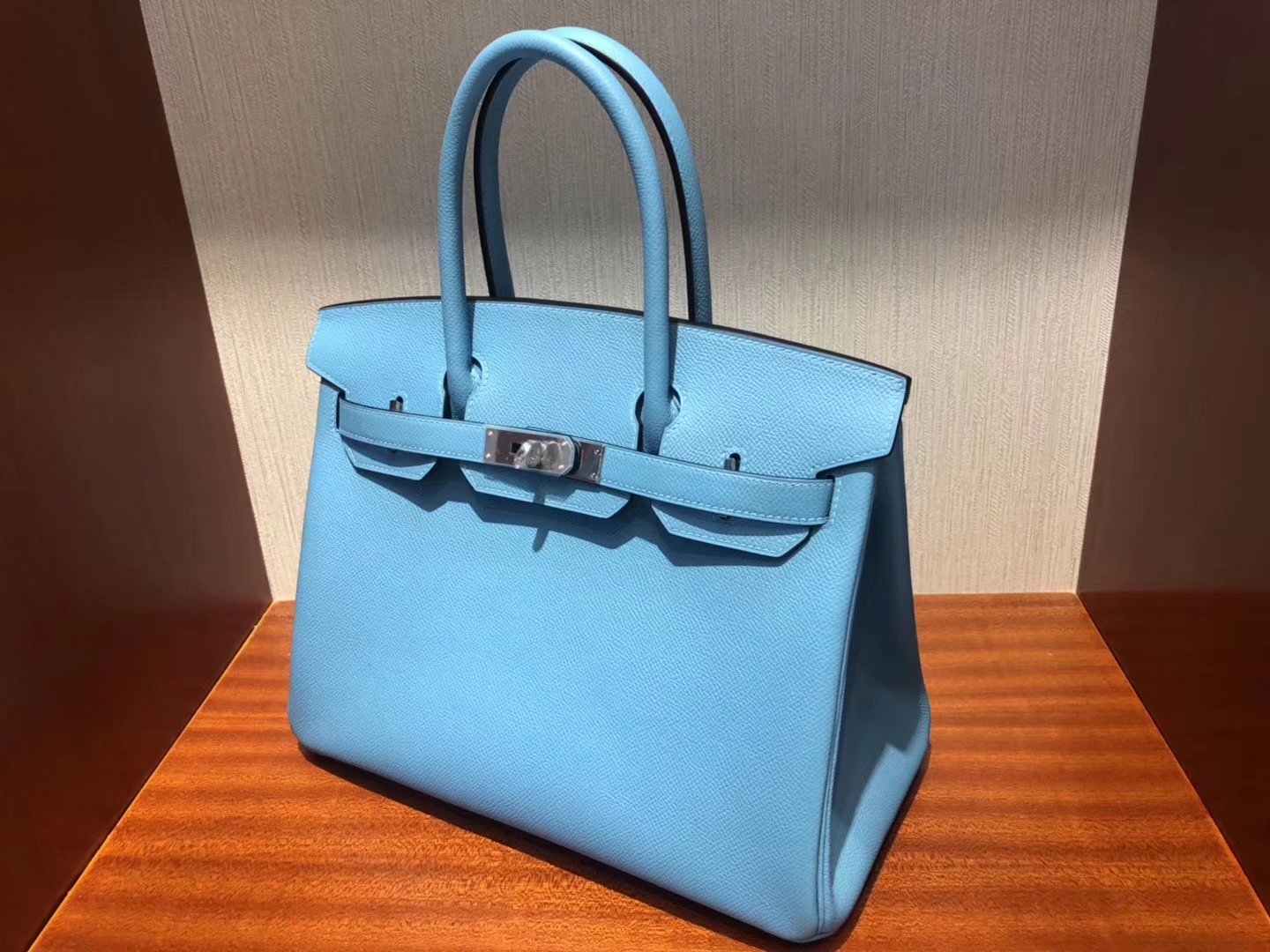 Singapore Hermes Birkin Bag 30cm P3北方藍Blue de Nord Epsom 皮