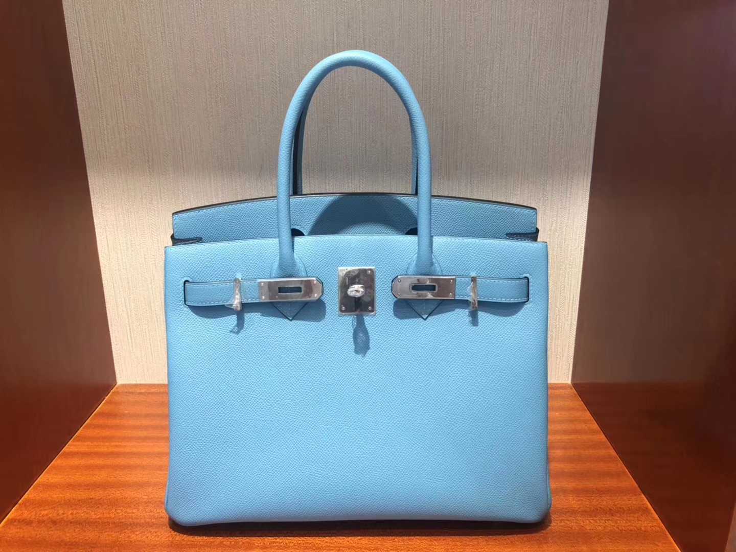 Singapore Hermes Birkin Bag 30cm P3北方藍Blue de Nord Epsom 皮