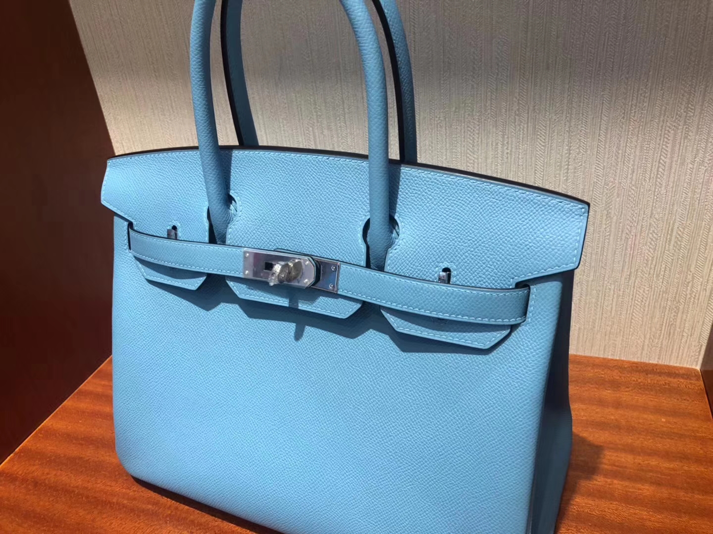 Singapore Hermes Birkin Bag 30cm P3北方藍Blue de Nord Epsom 皮