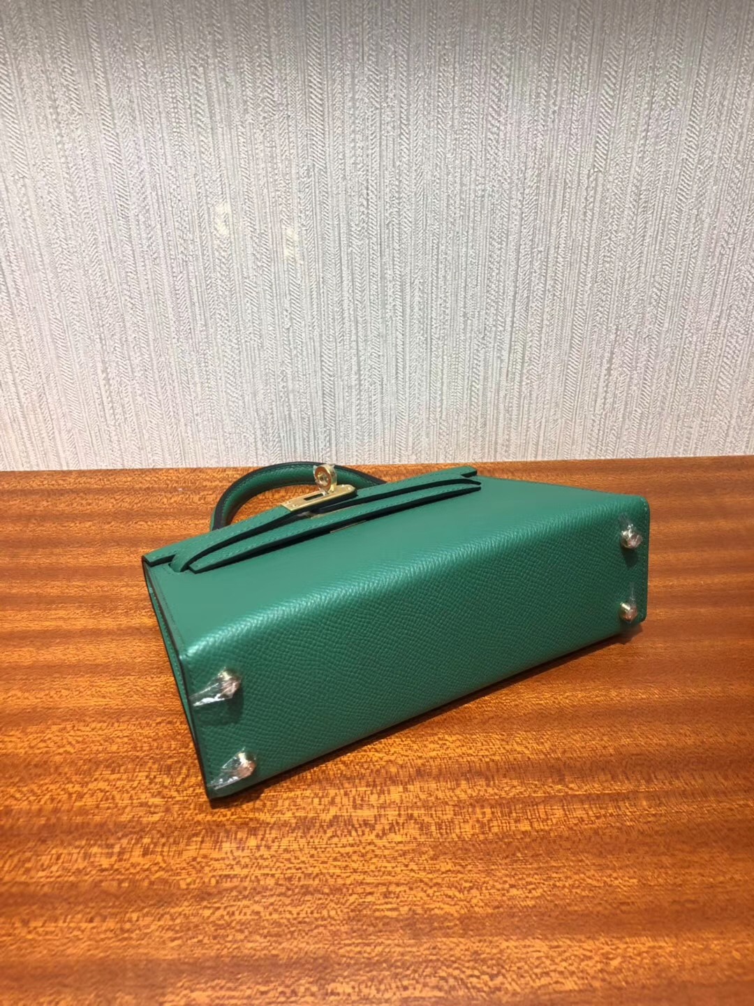 馬來西亞吉隆坡專賣店 Malaysia HERMES Mini Kelly2代 U4絲絨綠 禦用Epsom皮