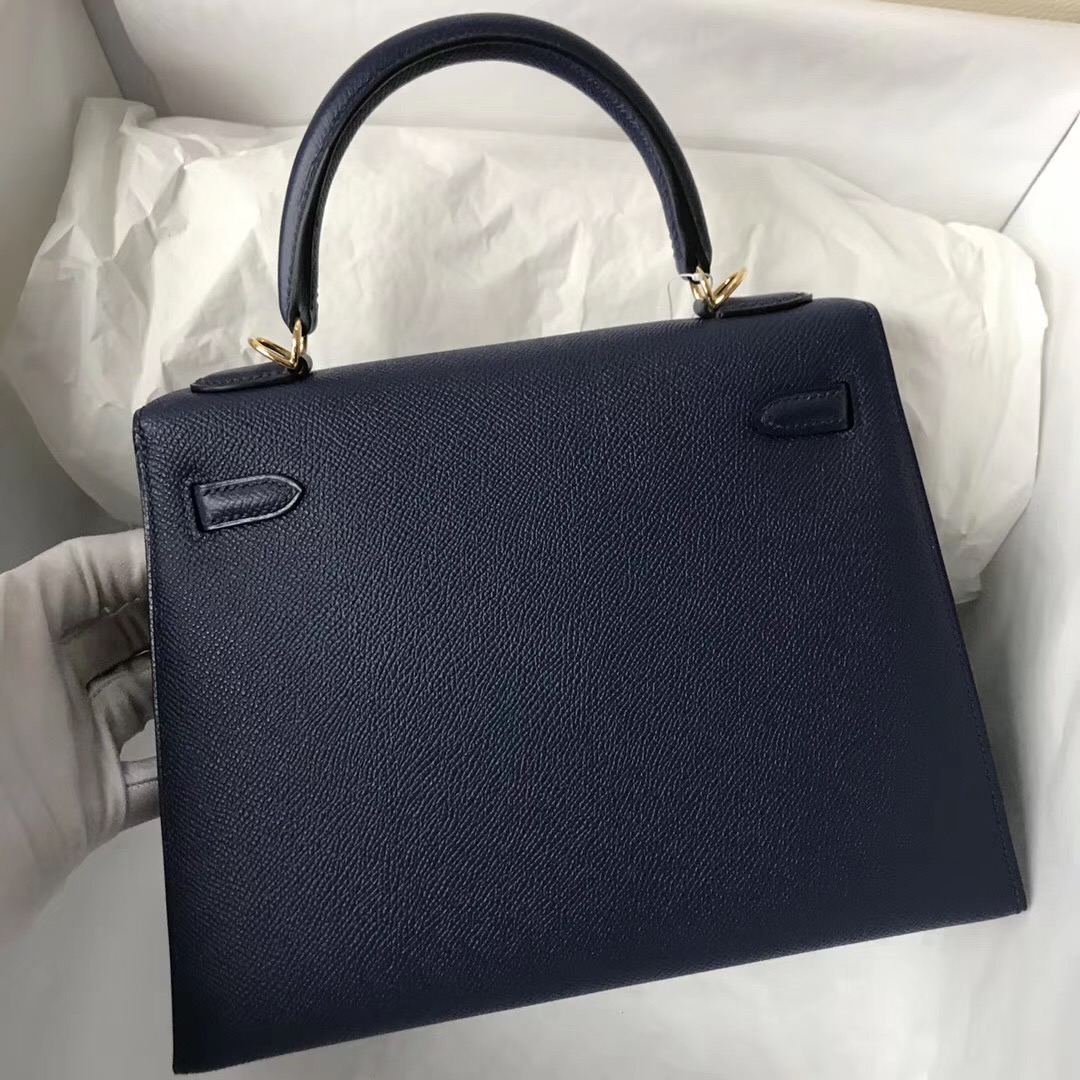 愛馬仕2019刻印 Hermes Kelly 25cm Epsom CK73寶石藍 Blue sapphire