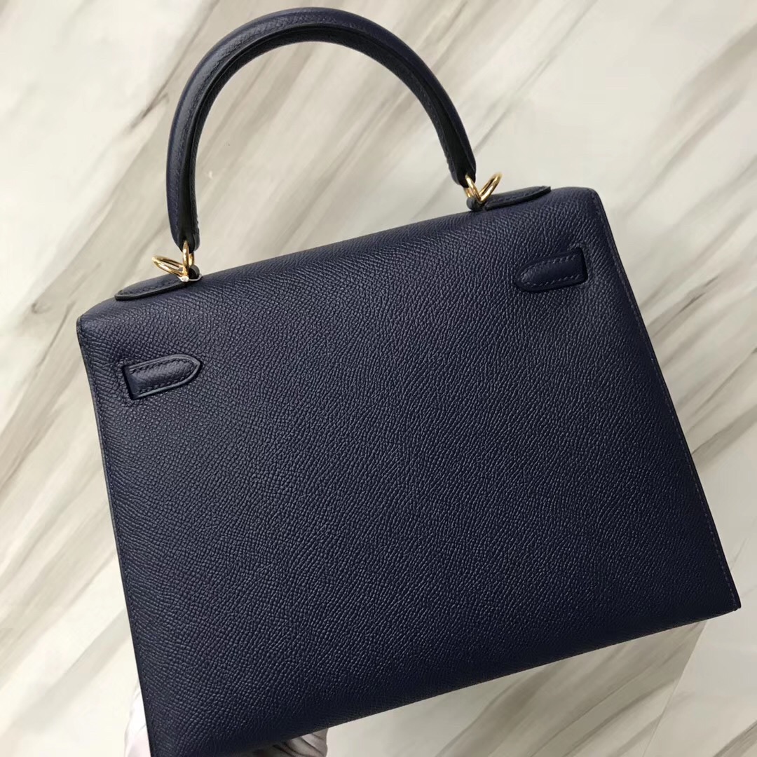 愛馬仕2019刻印 Hermes Kelly 25cm Epsom CK73寶石藍 Blue sapphire