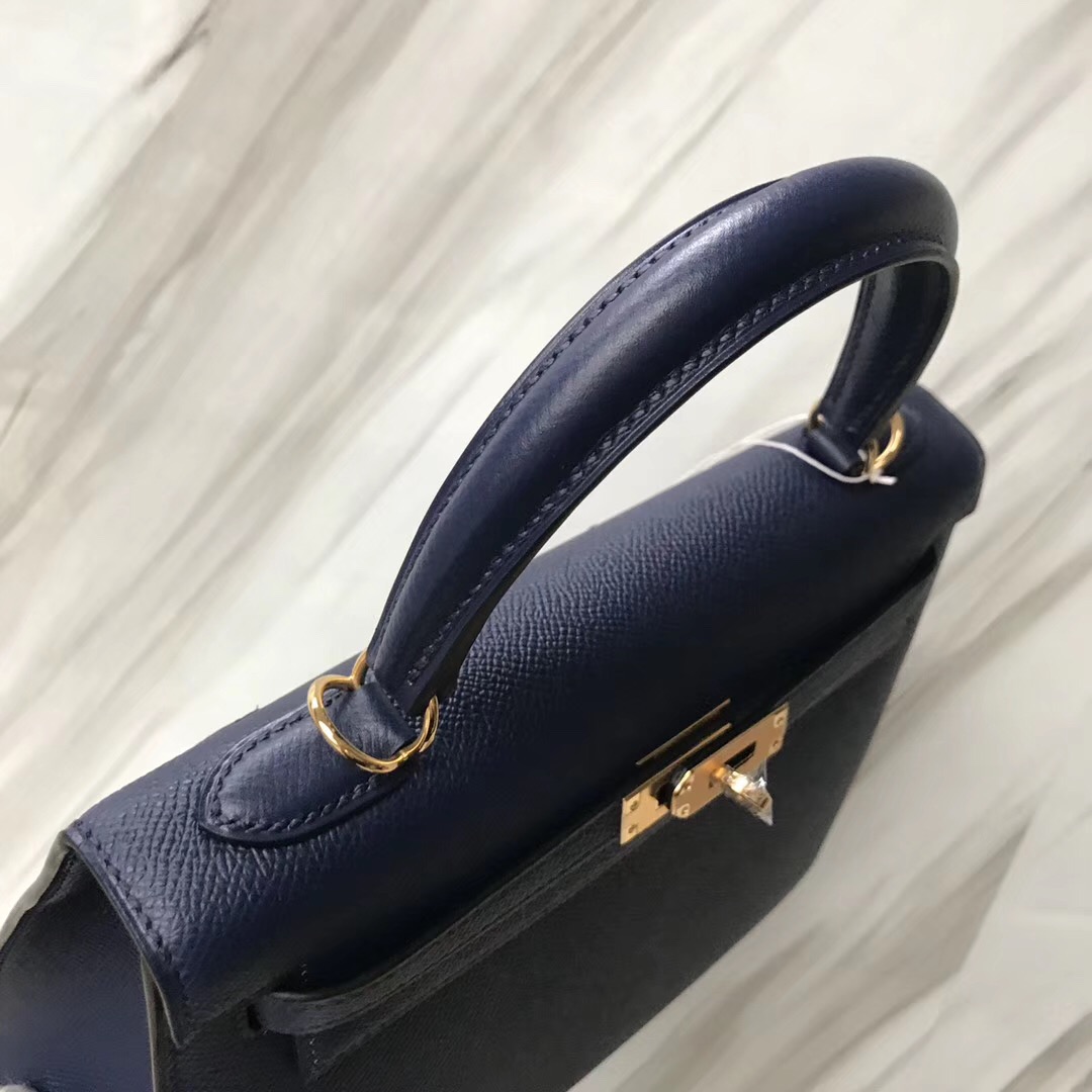 愛馬仕2019刻印 Hermes Kelly 25cm Epsom CK73寶石藍 Blue sapphire