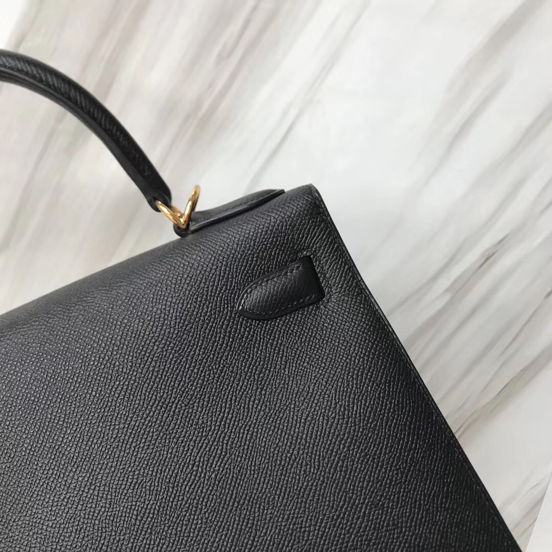 Hermès handbag Kelly 25cm CK89黑色 Noir Black Epsom 掌紋牛皮