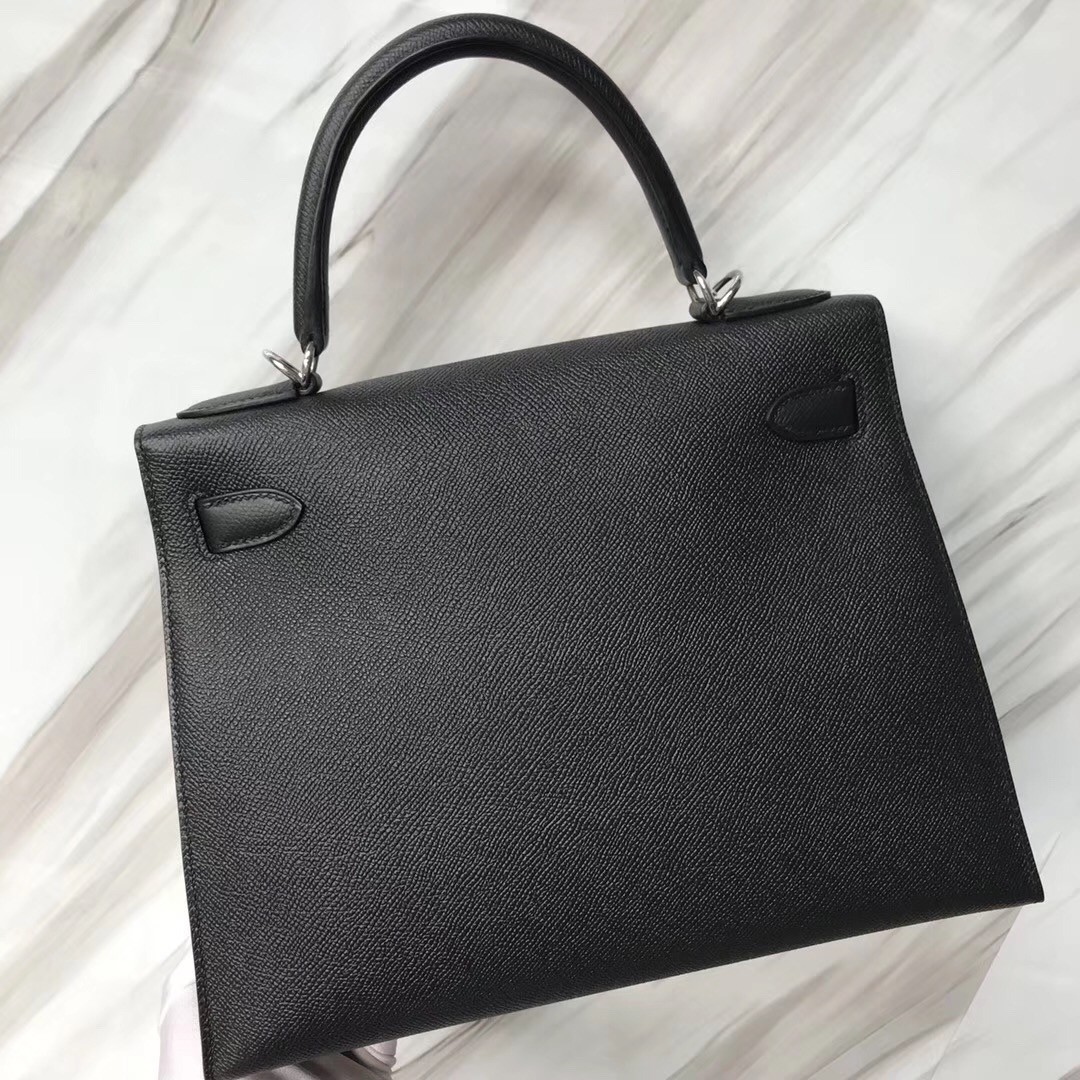 Hermès handbag Kelly 25cm CK89黑色 Noir Black Epsom 掌紋牛皮