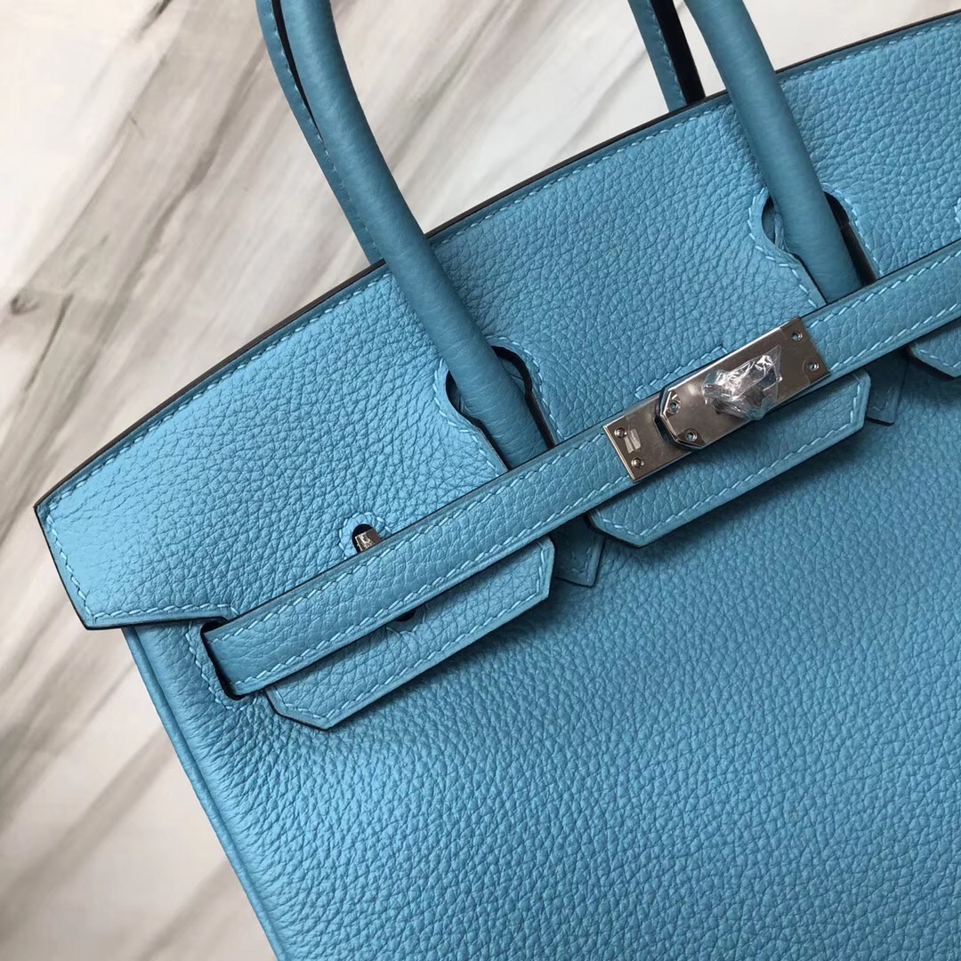 Taiwan Hermes Birkin Bag 25cm P3北方藍 Blue de nord Togo小牛皮