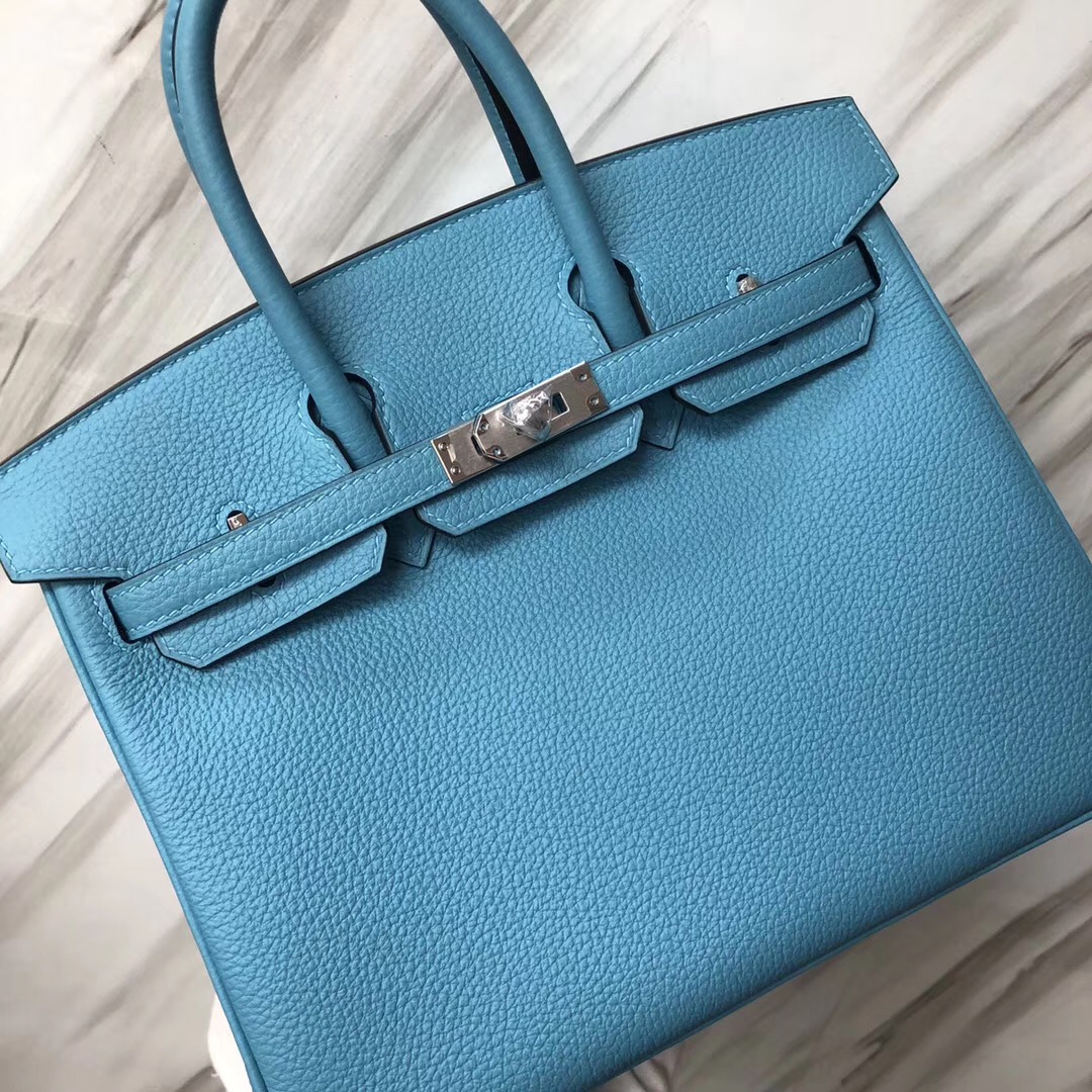 Taiwan Hermes Birkin Bag 25cm P3北方藍 Blue de nord Togo小牛皮