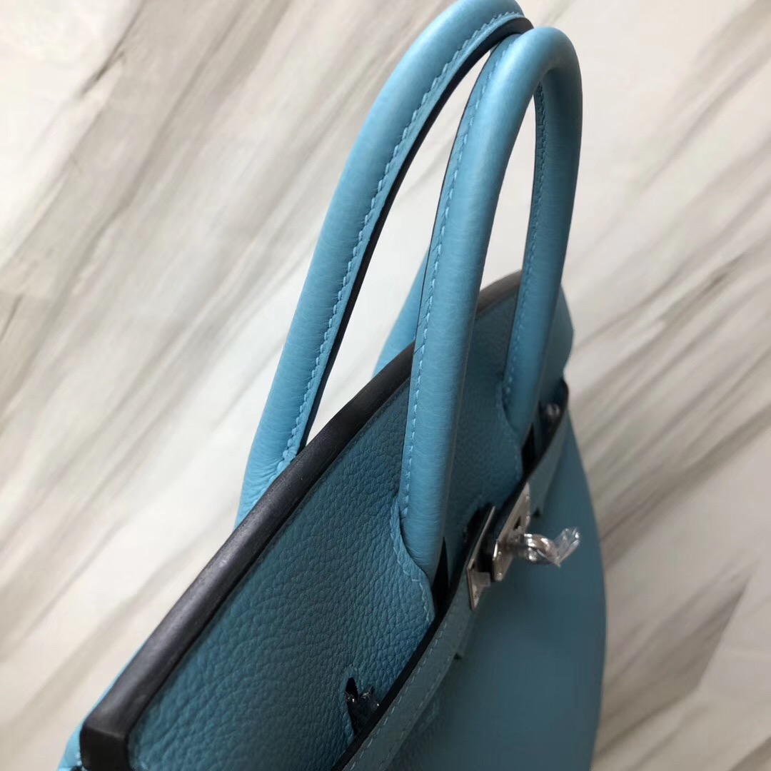 Taiwan Hermes Birkin Bag 25cm P3北方藍 Blue de nord Togo小牛皮