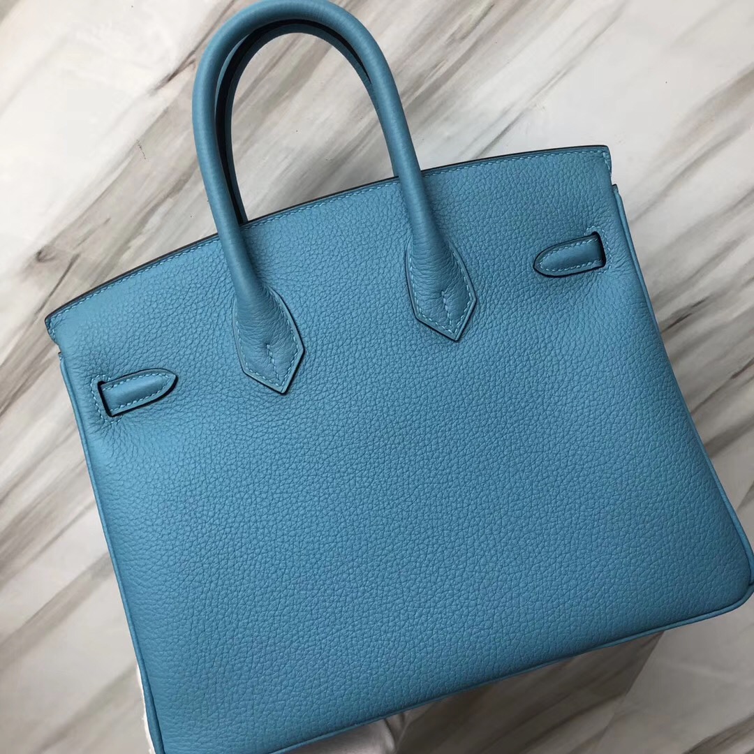 Taiwan Hermes Birkin Bag 25cm P3北方藍 Blue de nord Togo小牛皮