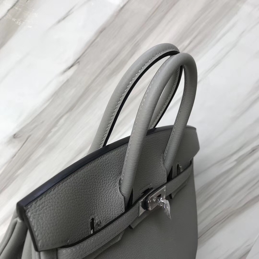 Hong Kong Hermes Birkin Bag 25cm 4Z海鷗灰gris mouette Togo皮