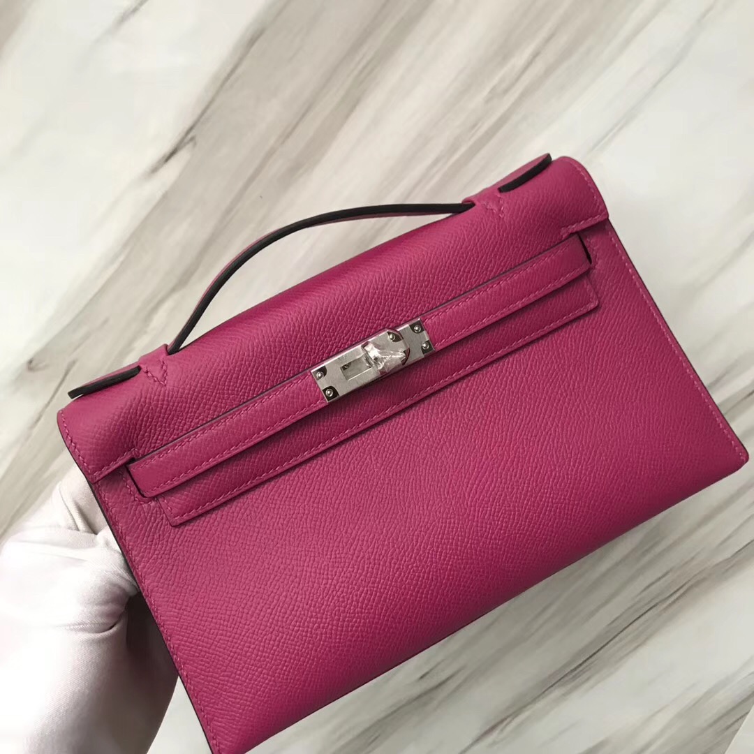 U.S.A Hermes mini Kelly Pochette 壹代Epsom L3玫瑰紫 Rose Purple