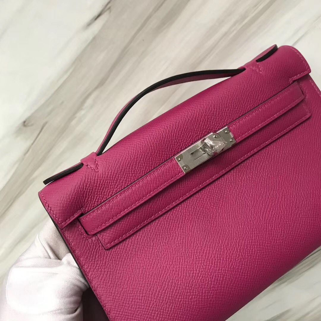 U.S.A Hermes mini Kelly Pochette 壹代Epsom L3玫瑰紫 Rose Purple