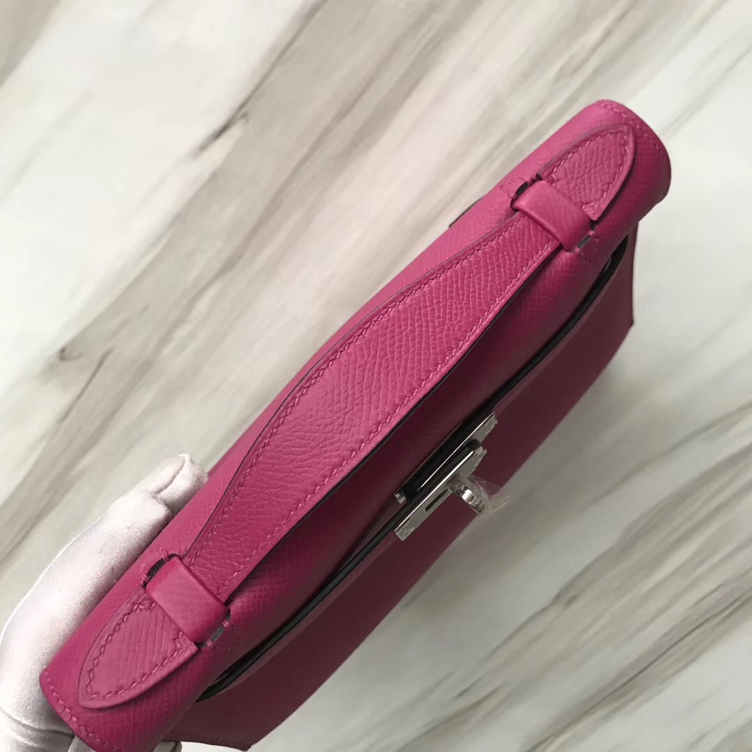U.S.A Hermes mini Kelly Pochette 壹代Epsom L3玫瑰紫 Rose Purple