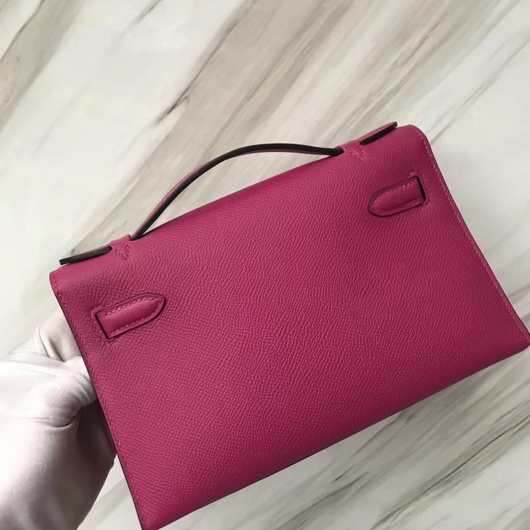 U.S.A Hermes mini Kelly Pochette 壹代Epsom L3玫瑰紫 Rose Purple