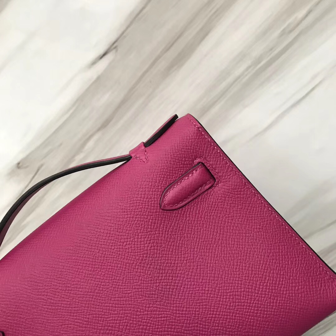 U.S.A Hermes mini Kelly Pochette 壹代Epsom L3玫瑰紫 Rose Purple