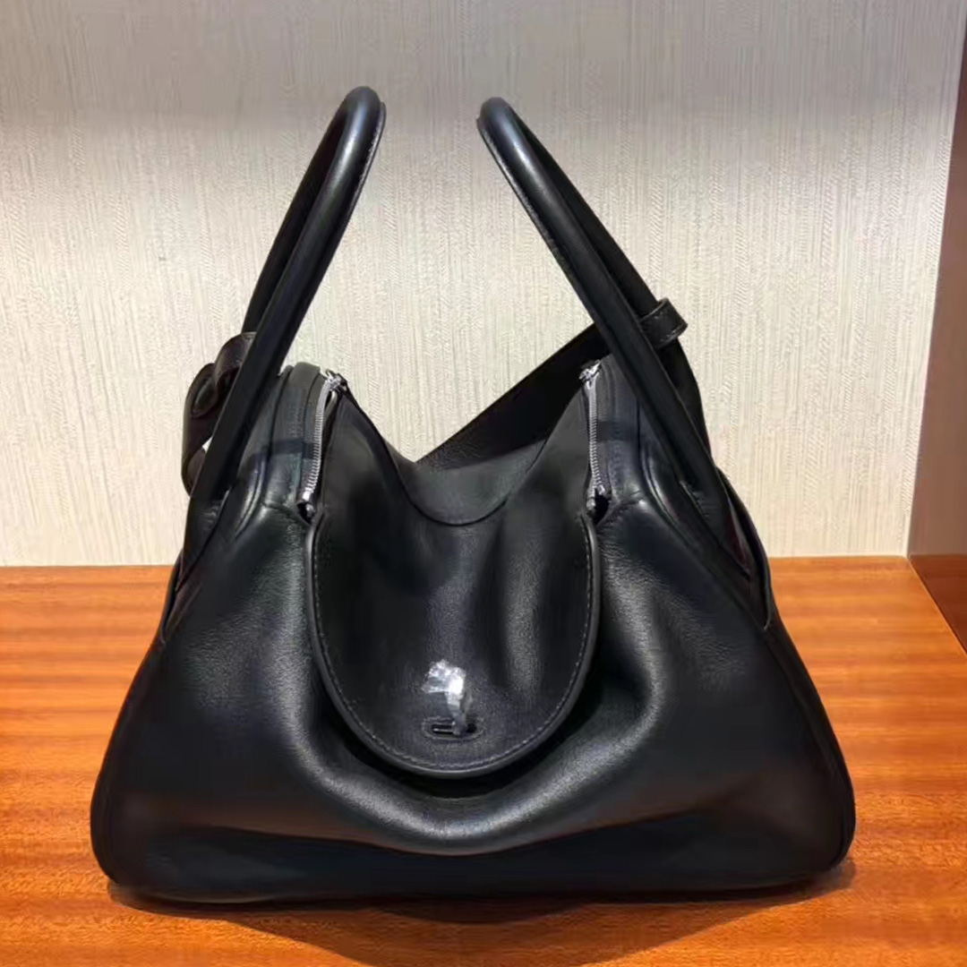 Hong Kong Hermes Lindy CK89黑色 Noir 26cm Swift牛皮 銀扣