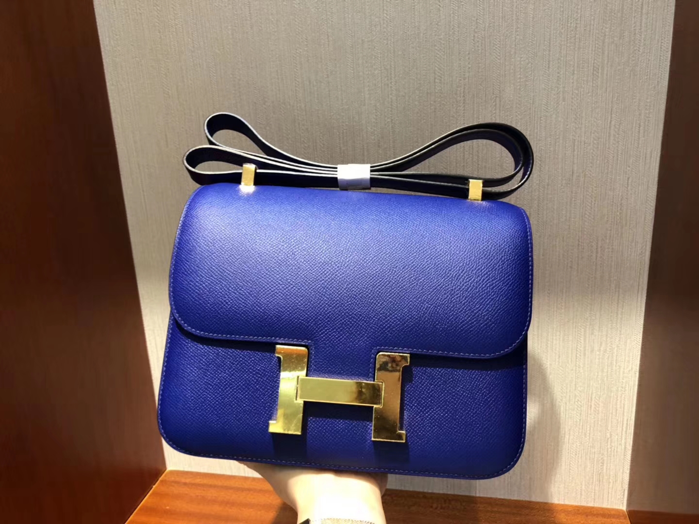 Hermes Constance 24cm 7T电光蓝 Blue Electric Epsom 掌紋牛皮