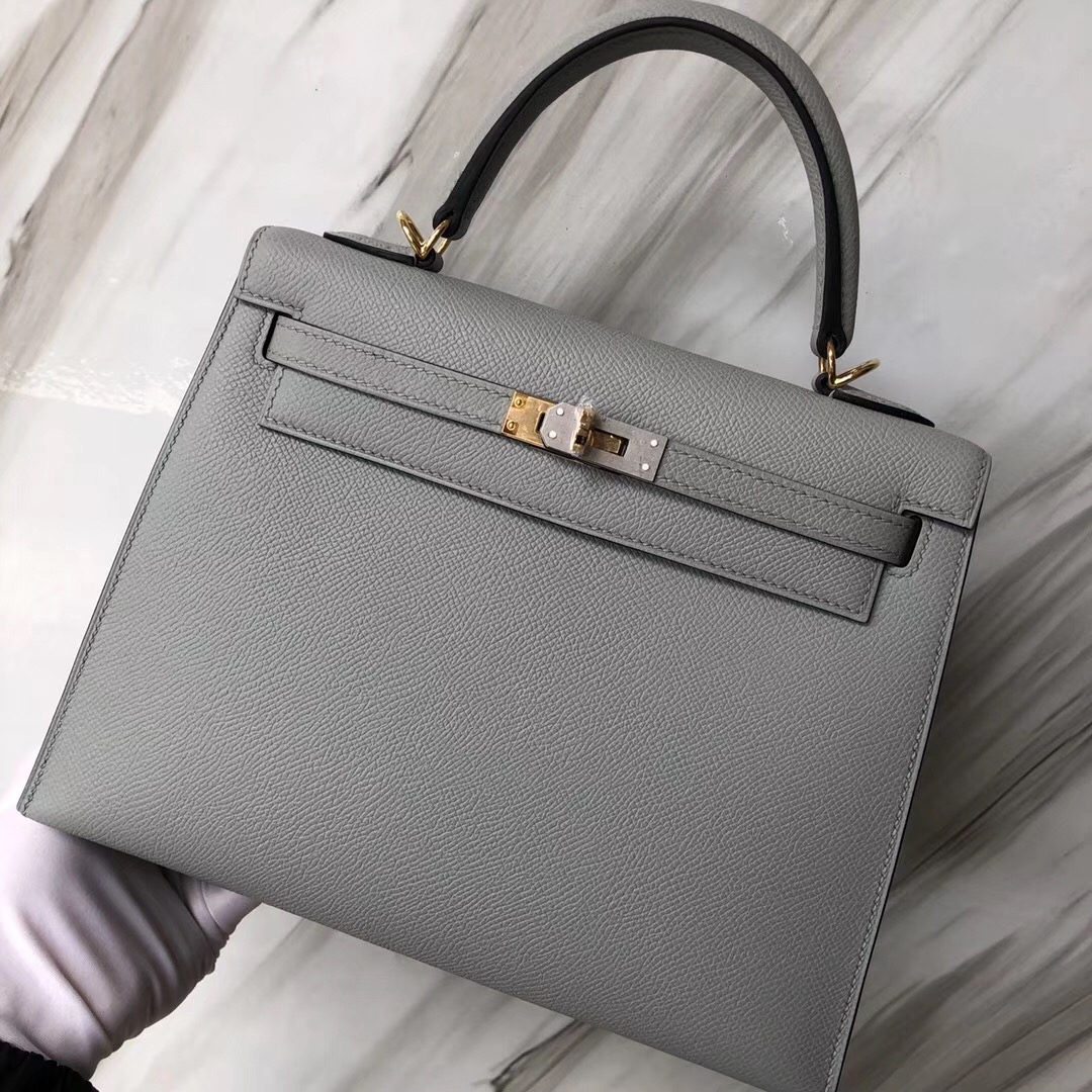 舊金山機場愛馬仕免稅店Hermes Kelly 25cm Epsom 8U冰川藍 Blue Glacierw