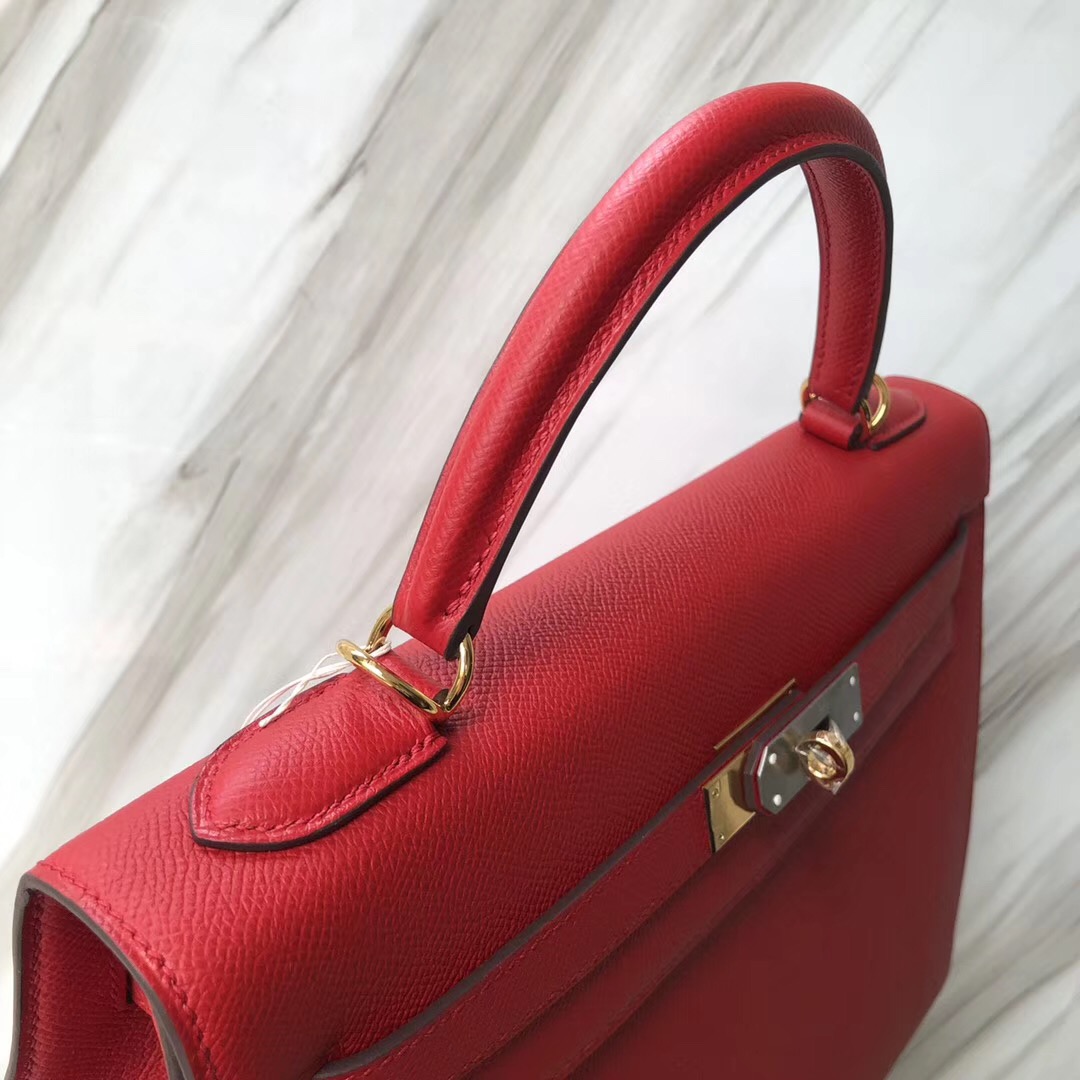 Singapore Hermes Kelly Bag 32cm Epsom Q5國旗紅 Rouge Casaque