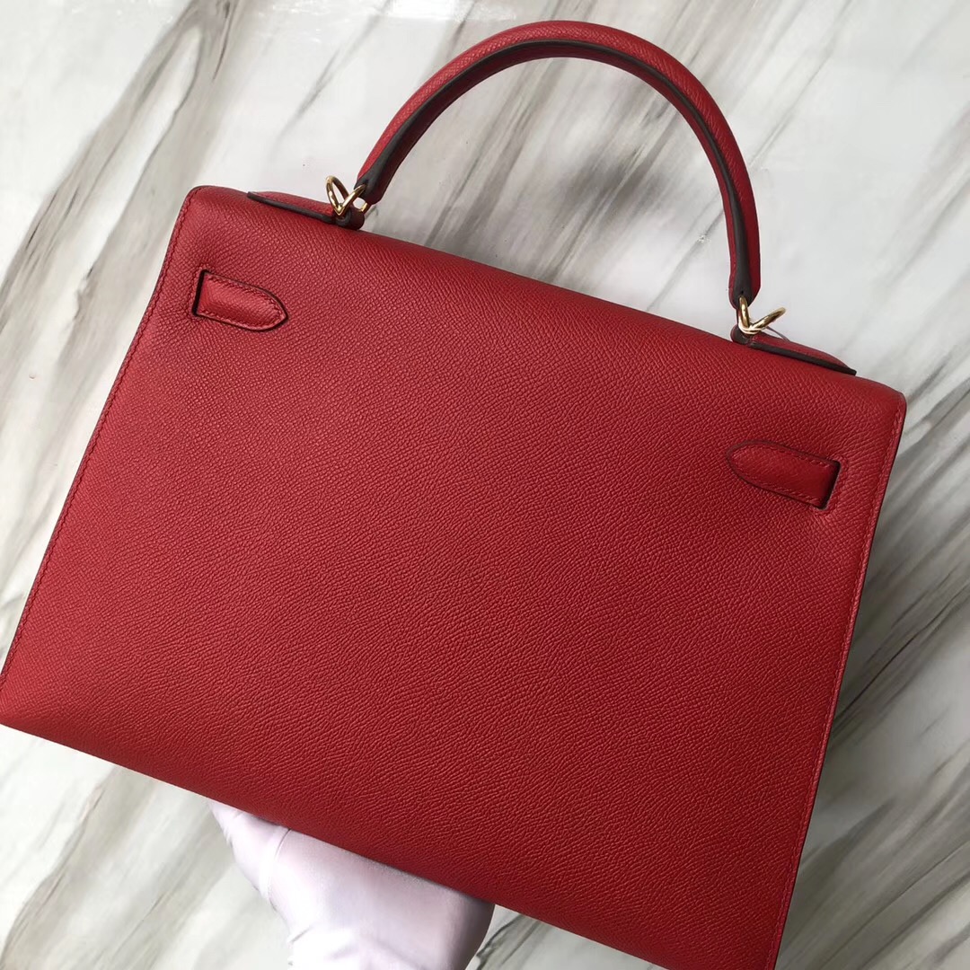 Singapore Hermes Kelly Bag 32cm Epsom Q5國旗紅 Rouge Casaque