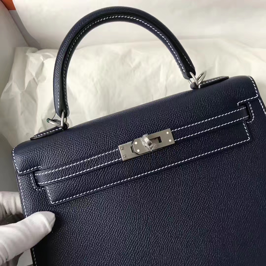 Hermes Kelly Bag 25cm Epsom 73深海藍Blue indgo/靛藍色Blue Indgo
