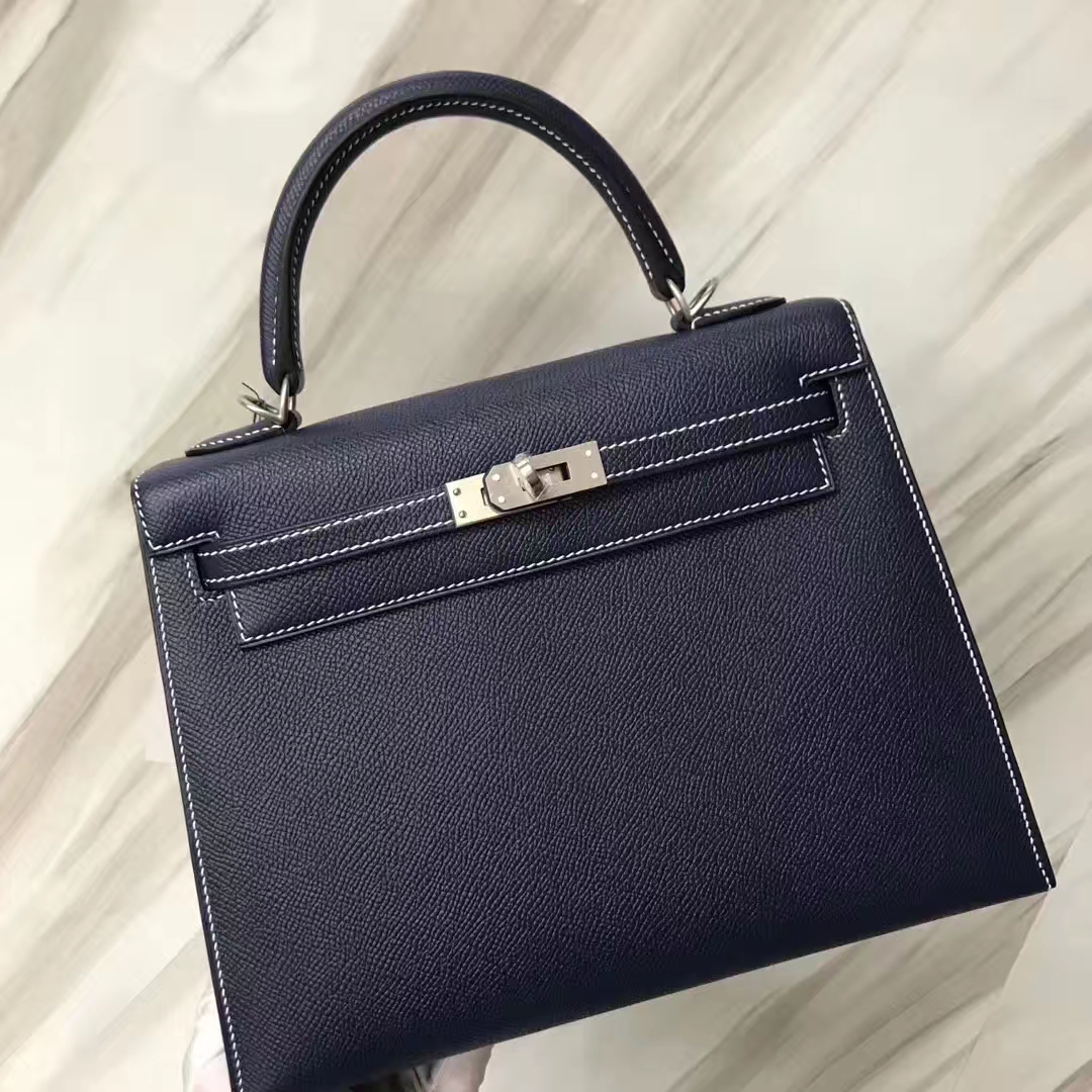 Hermes Kelly Bag 25cm Epsom 73深海藍Blue indgo/靛藍色Blue Indgo