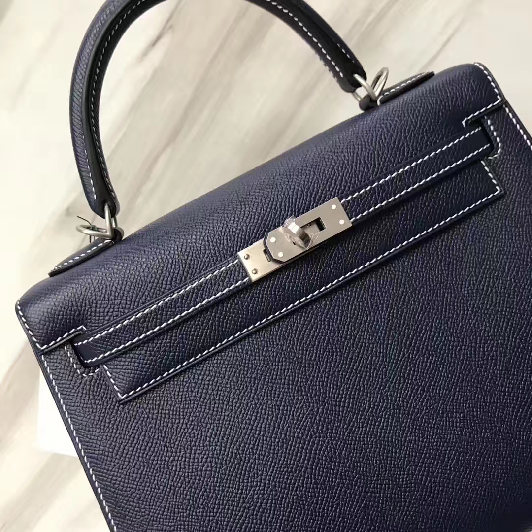 Hermes Kelly Bag 25cm Epsom 73深海藍Blue indgo/靛藍色Blue Indgo