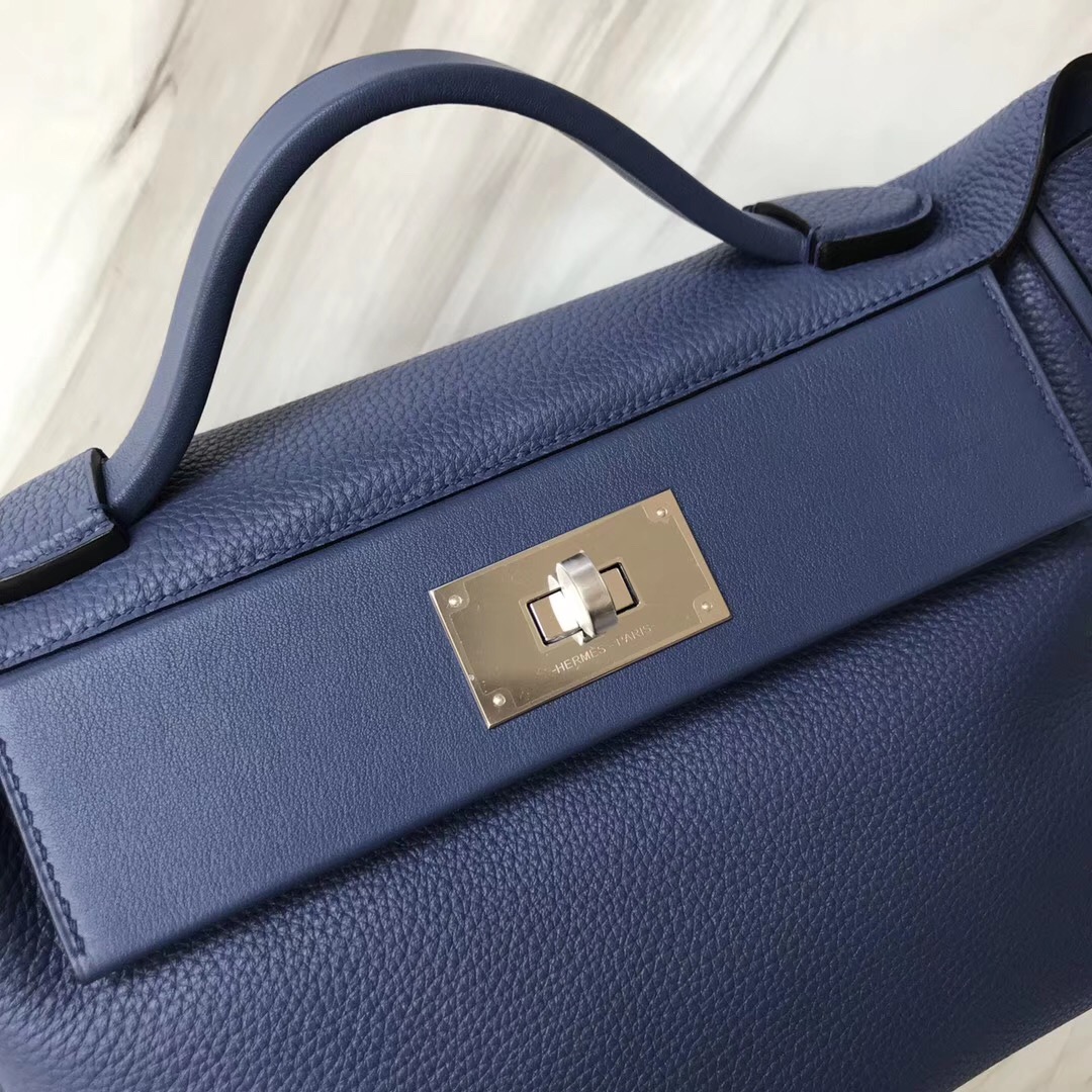 愛馬仕2018年新款 Hermès kelly2424 price 29cm 7E明藍色 Blue Brighton