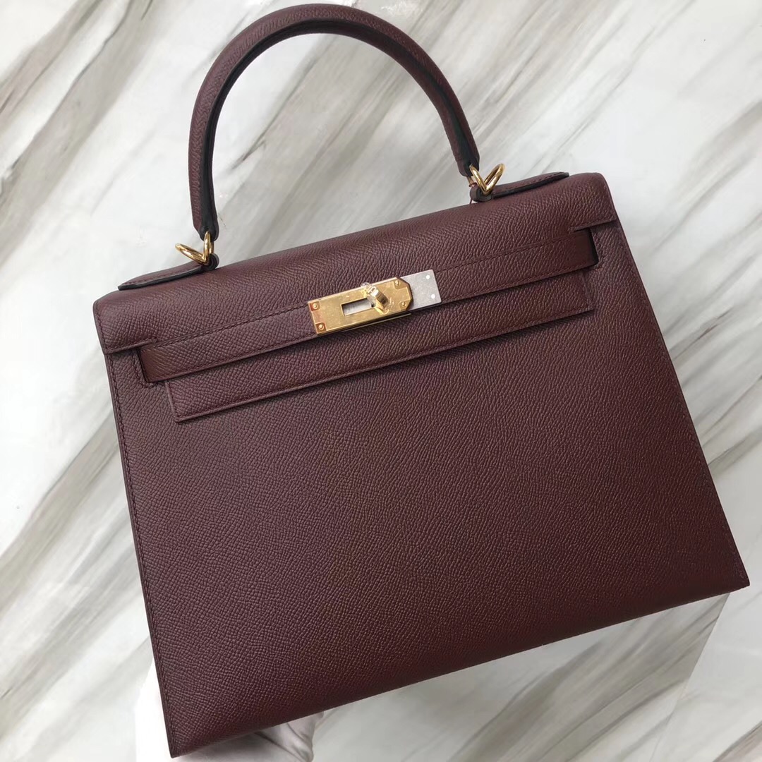 愛馬仕臺南專賣店 Hermes Kelly Bag 28 Epsom CK55爱马仕红 Rouge H 金扣