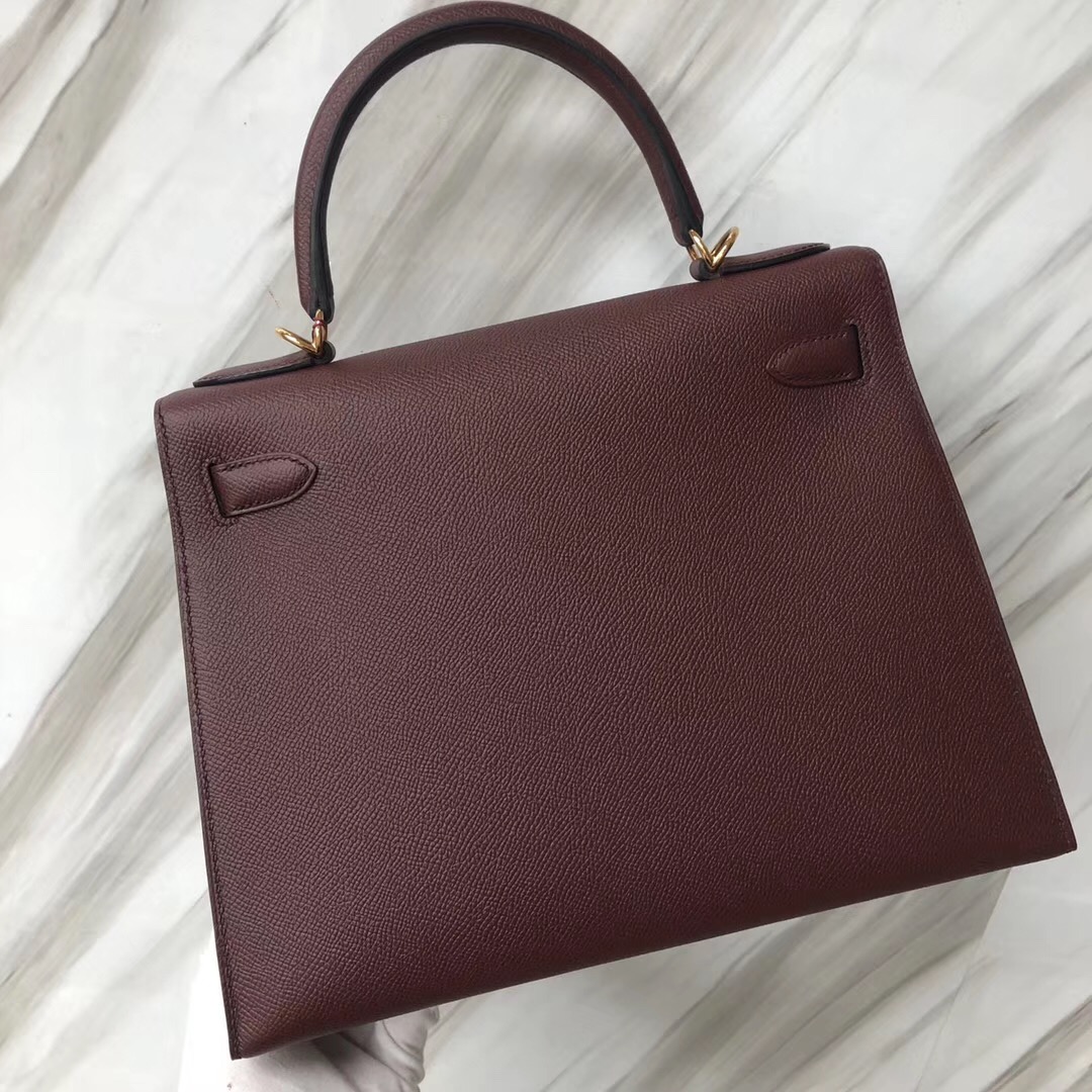 愛馬仕臺南專賣店 Hermes Kelly Bag 28 Epsom CK55爱马仕红 Rouge H 金扣