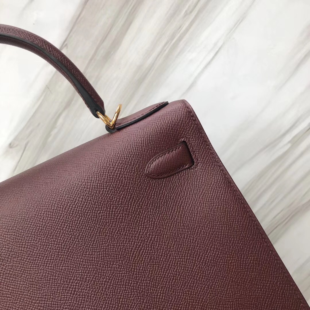 愛馬仕臺南專賣店 Hermes Kelly Bag 28 Epsom CK55爱马仕红 Rouge H 金扣