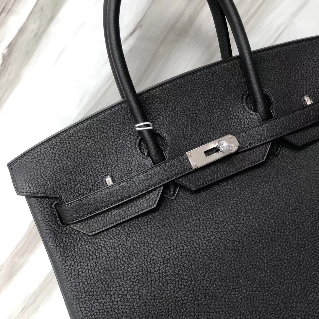 Hermes Birkin Bag 35cm CK89黑色 Noir Black Togo D Stamp, 2019