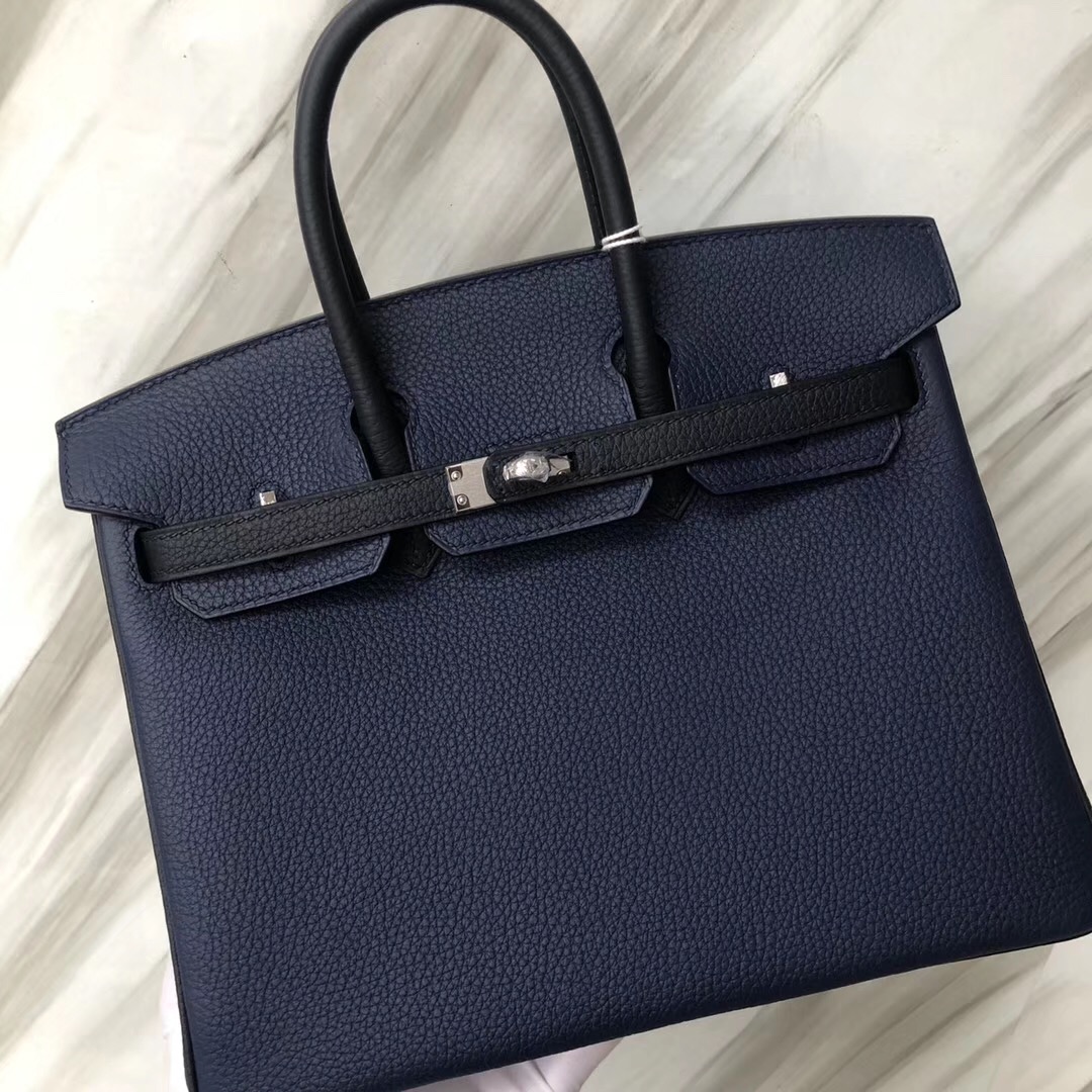 Hermes Birkin Bag 25cm CK73寶石藍 Blue sapphire/CK2Z 午夜藍bleu nuit 銀扣