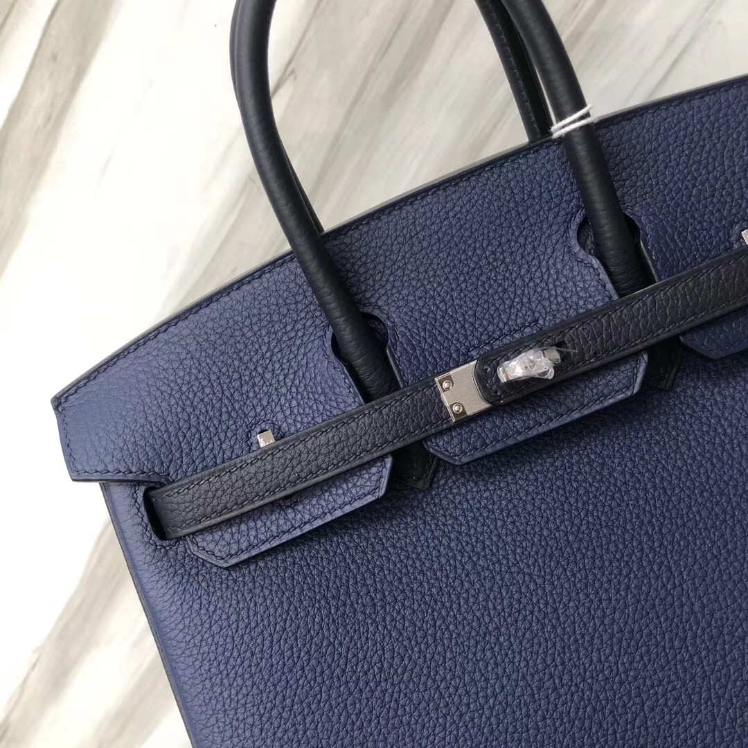 Hermes Birkin Bag 25cm CK73寶石藍 Blue sapphire/CK2Z 午夜藍bleu nuit 銀扣