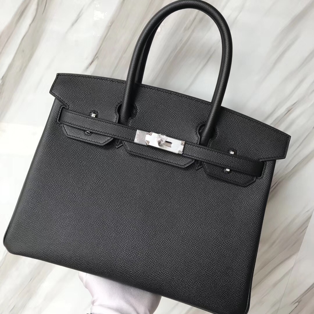 Hong Kong Hermes Birkin Bag 30 CK89黑色 Noir Epsom