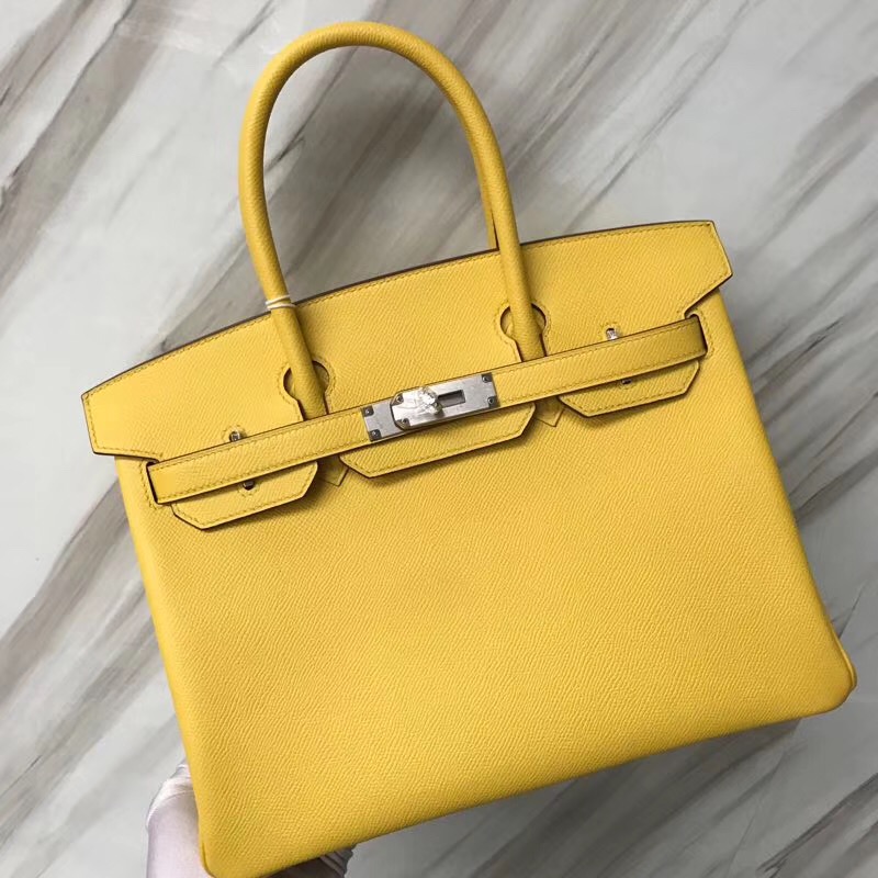 Hong Kong Hermes Birkin Bag 30 Epsom 9O那不勒斯黃 Jaune De Naples