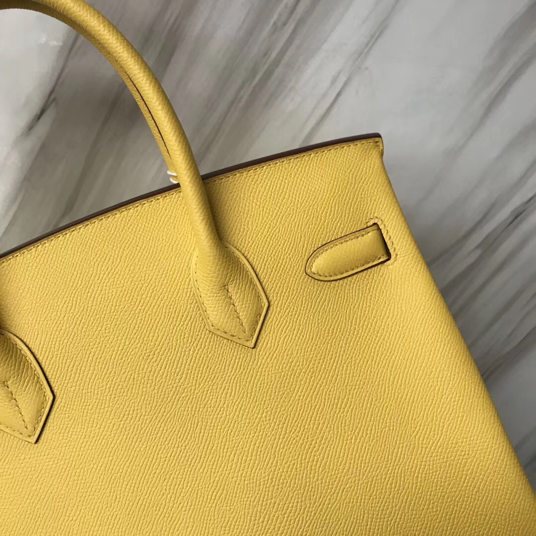 Hong Kong Hermes Birkin Bag 30 Epsom 9O那不勒斯黃 Jaune De Naples