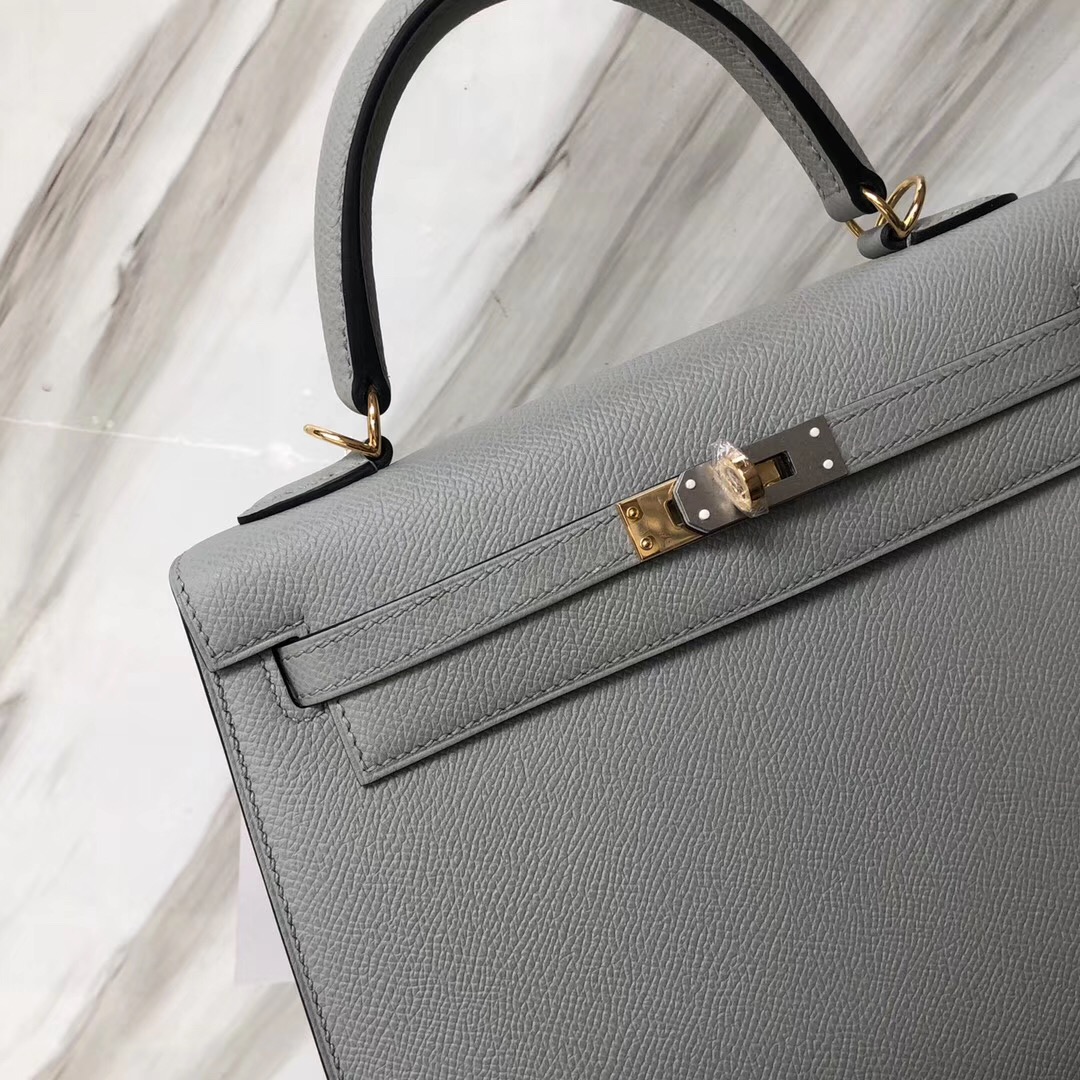 Hong Kong Hermes Kelly 25cm Epsom 4Z海鷗灰 Gris Mouette