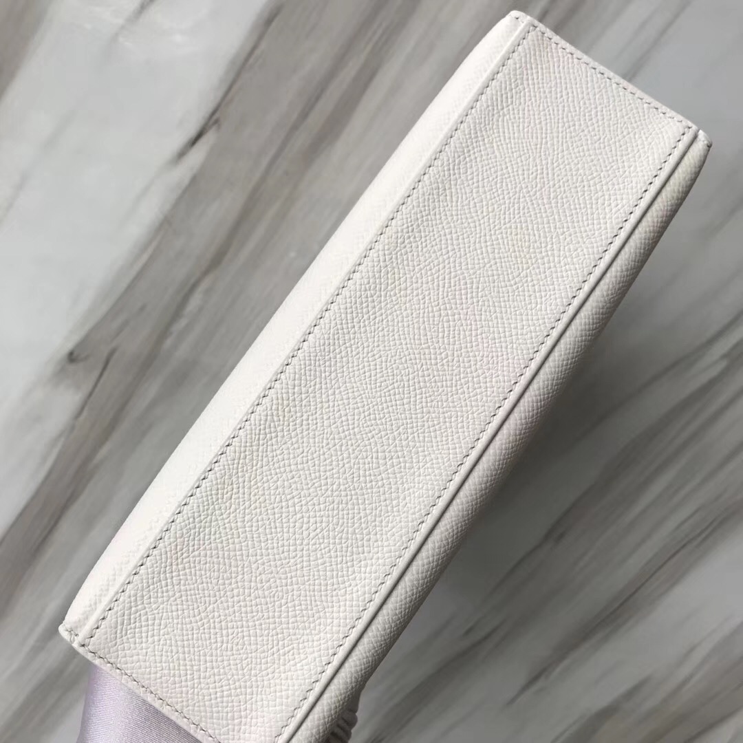 Hong Kong Hermes MiniKelly Pochette 22cm Epsom 01純白 white