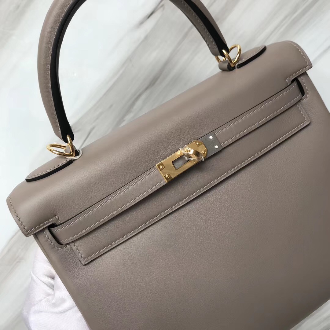 Hermès Kelly Bags 25CM images M8瀝青灰 Griss Asphalte Swift calfskin