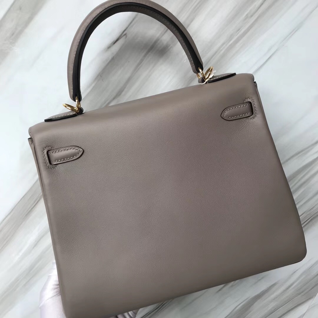 Hermès Kelly Bags 25CM images M8瀝青灰 Griss Asphalte Swift calfskin