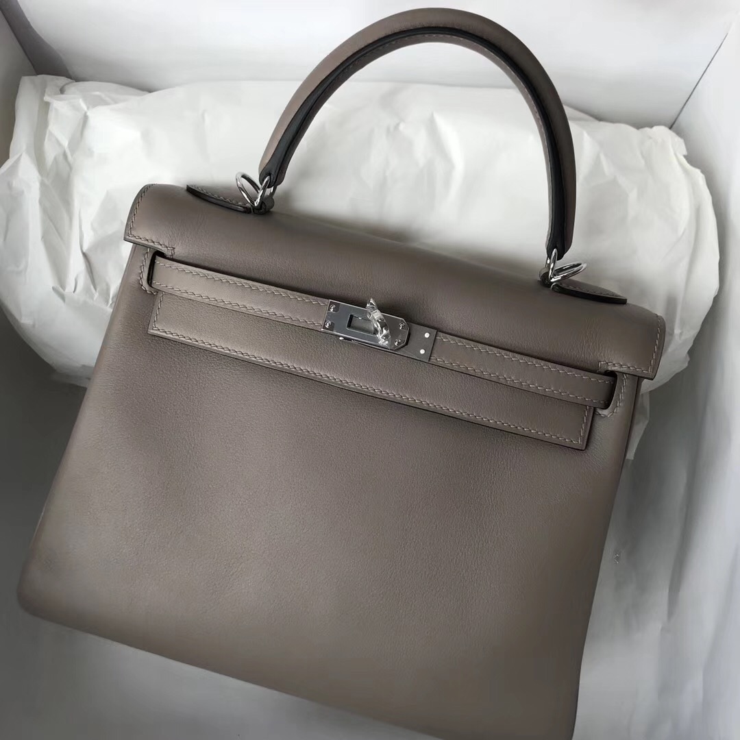 Hermès Kelly Bags 25 images M8瀝青灰 Griss Asphalte Swift calfskin 銀扣