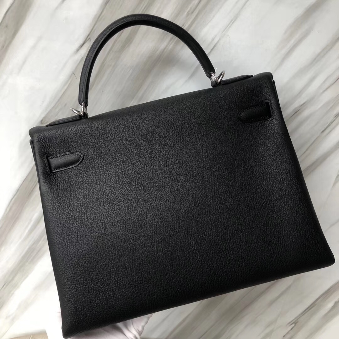 愛馬仕澳門壹號廣場專賣店 Hermes Kelly 32cm CK89黑色 Noir Togo皮