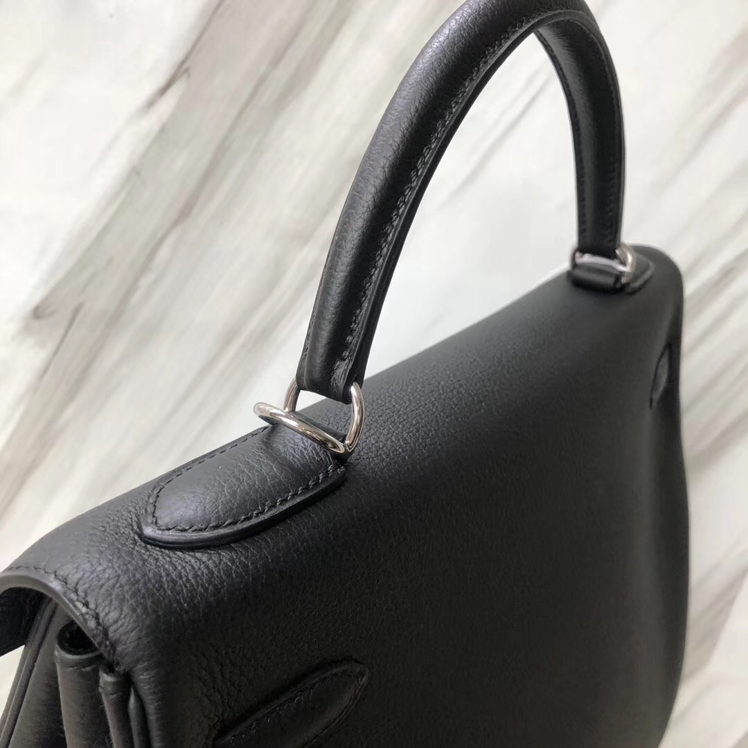 愛馬仕澳門壹號廣場專賣店 Hermes Kelly 32cm CK89黑色 Noir Togo皮